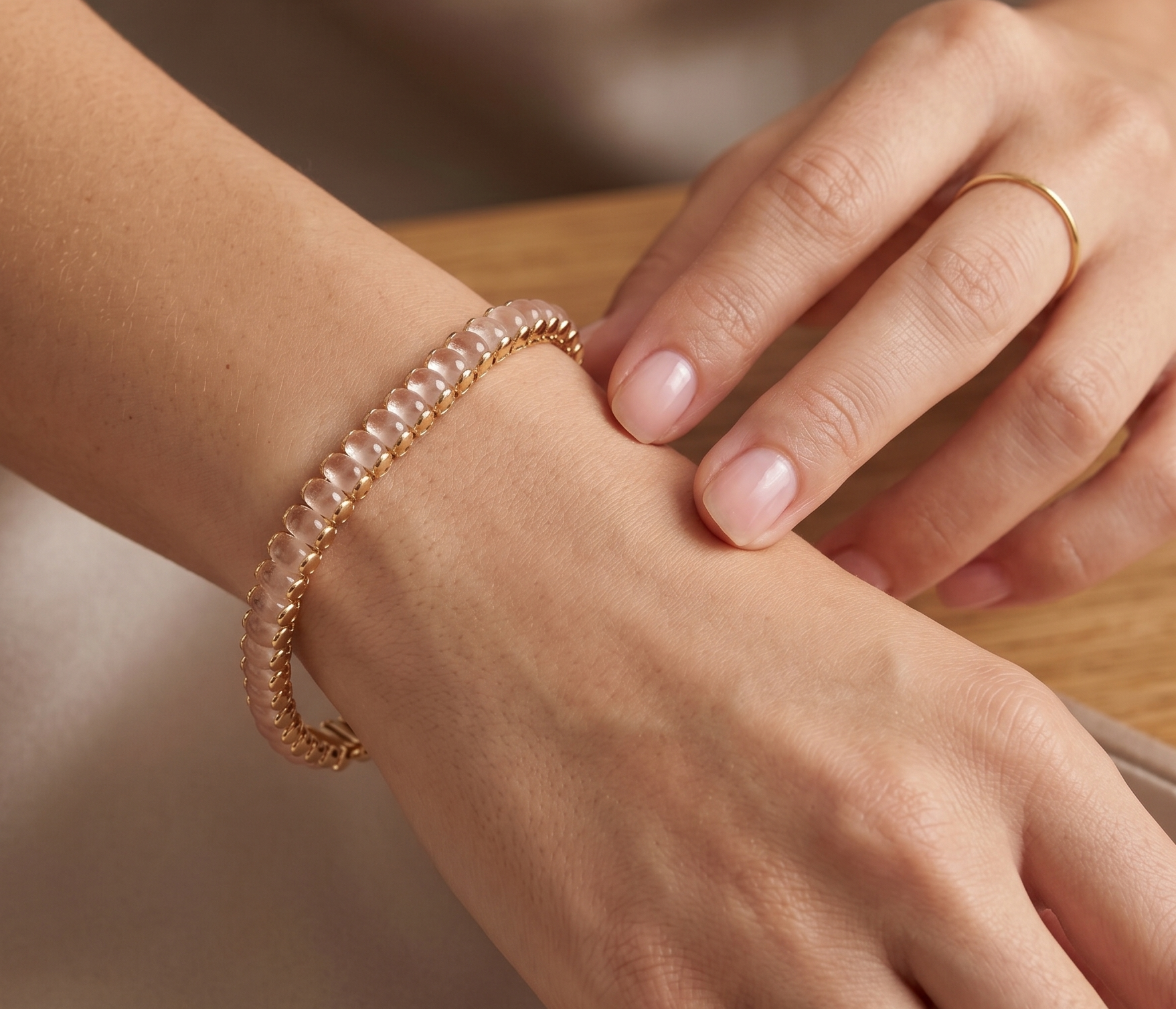 Blush 18k gold plated bracelet