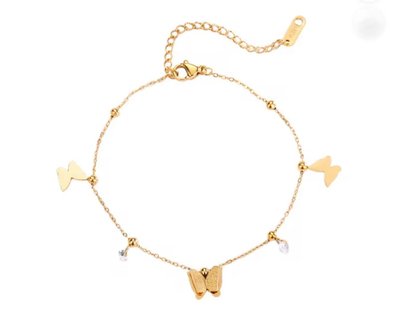 Ethereal 18k gold plated anklet