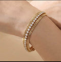 Lumiere 18k Gold Plated Chain Bracelet with Zircon
