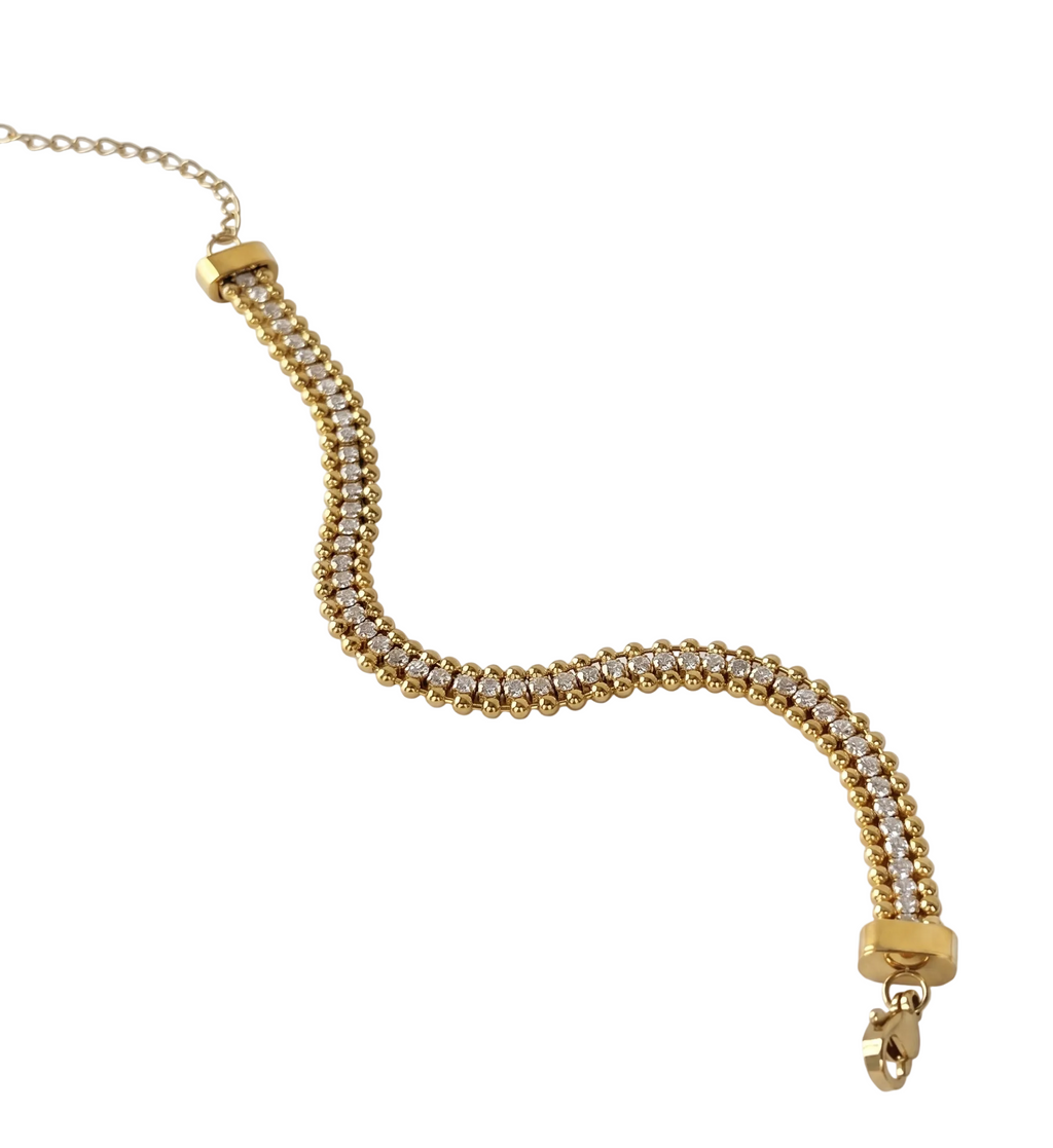 Luxe trio 18k gold plated bracelet
