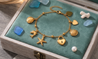 Marina 18k gold plated ocean charm bracelet