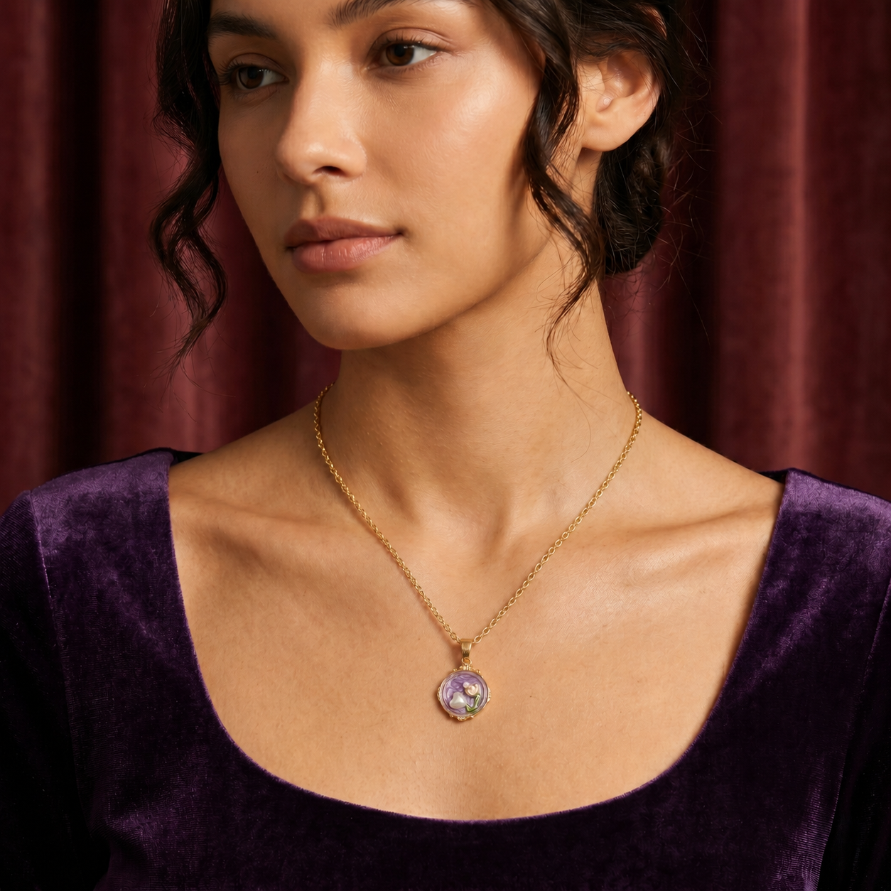 Midas Link 18k Gold Plated Pendant Necklace