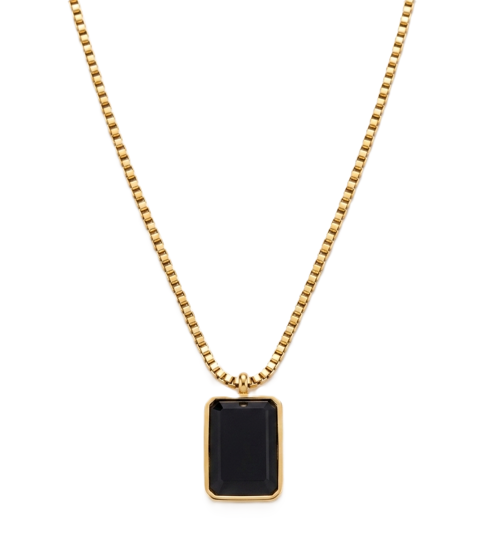 Midnight 18k Gold Plated Pendant Necklace