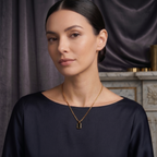 Midnight 18k Gold Plated Pendant Necklace