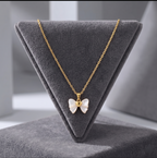 Opulent 18k gold plated pendant necklace