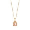 Pink reverie 18k gold plated pendant necklace