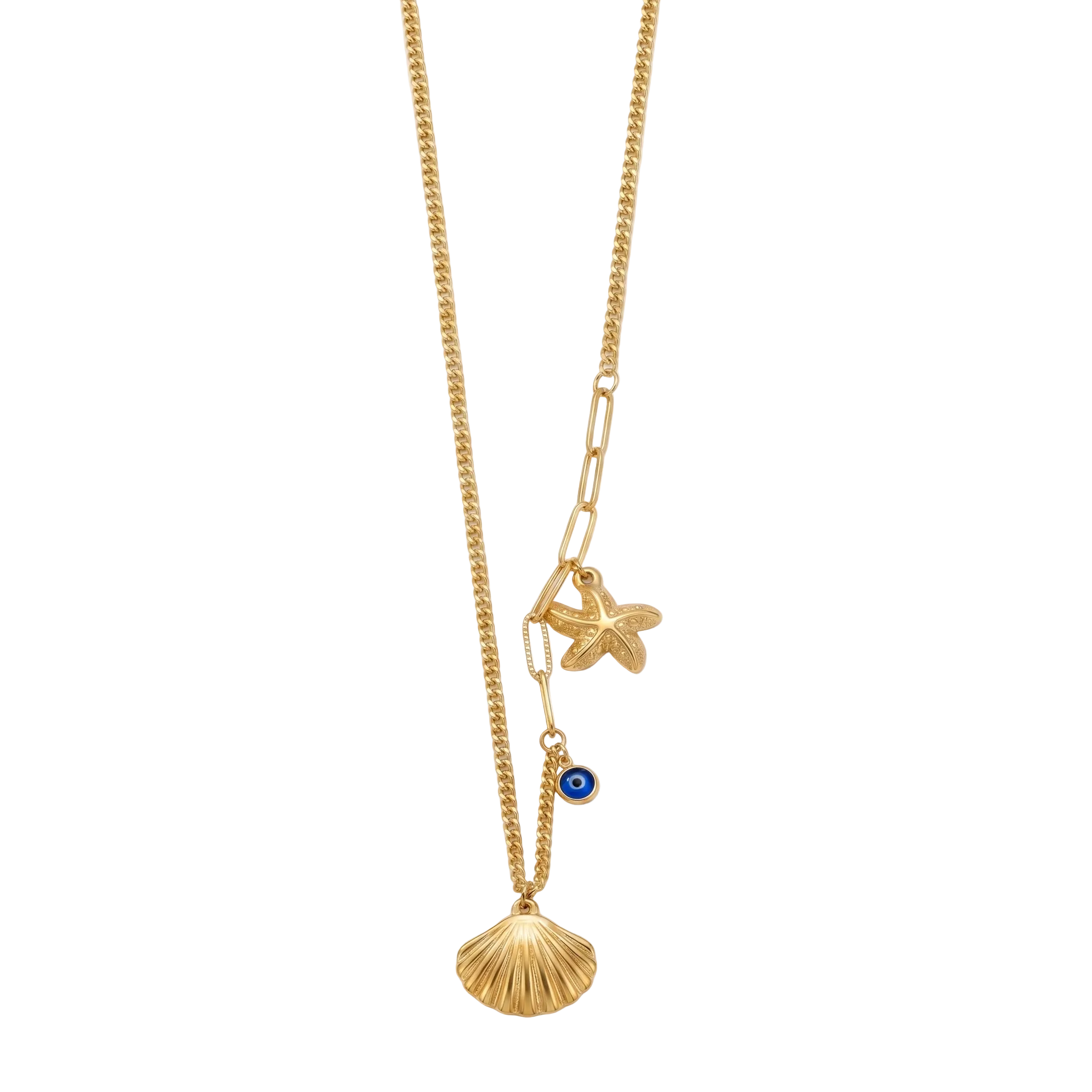 Sea breeze 18k gold plated pendant