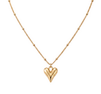 Timeless golden heart 18k gold plated pendant