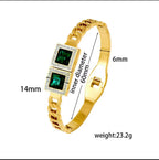 Verde 18k gold plated cuff bracelet