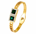 Verde 18k gold plated cuff bracelet