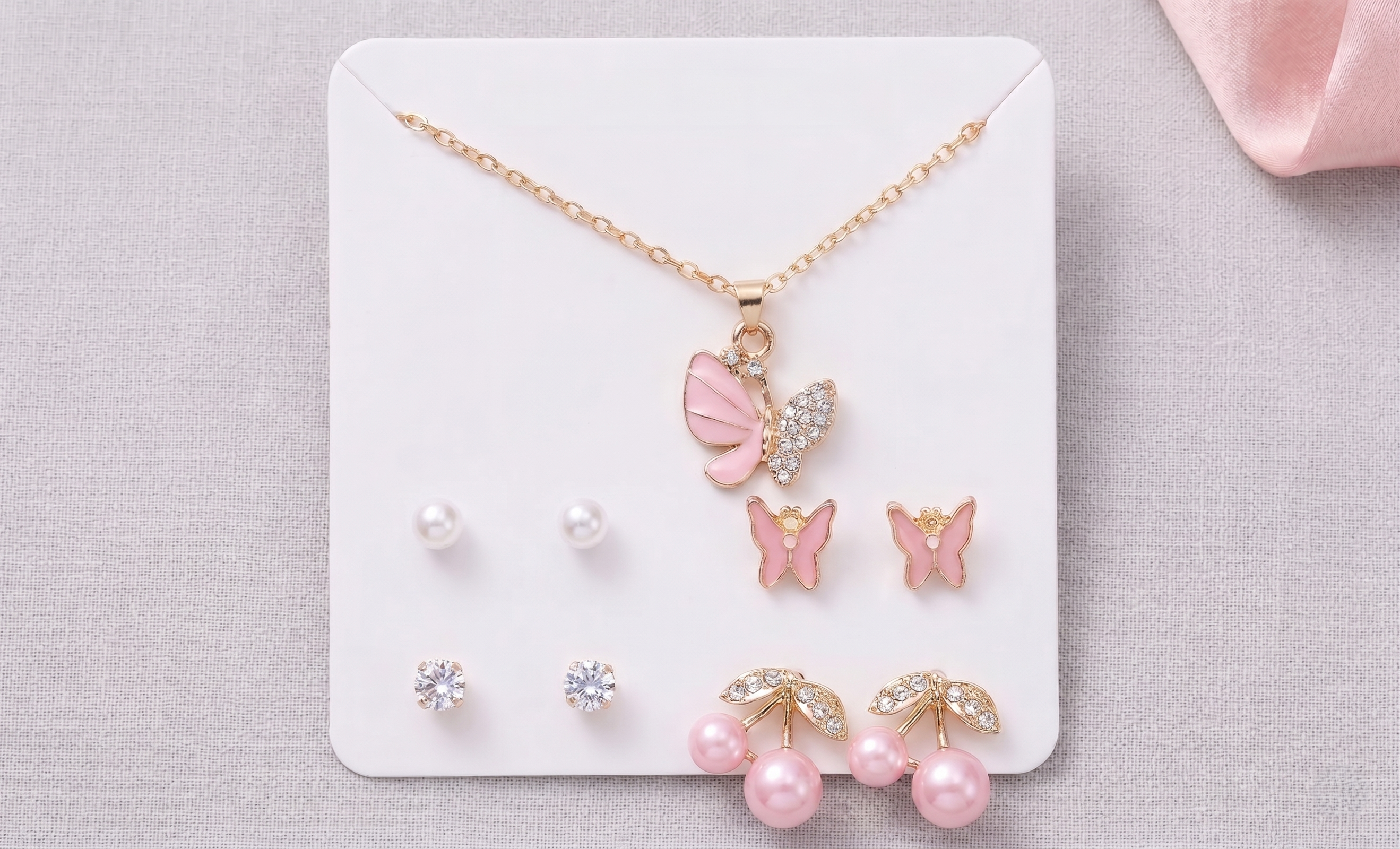 Butterfly Enchanted Crystal Jewellery Set